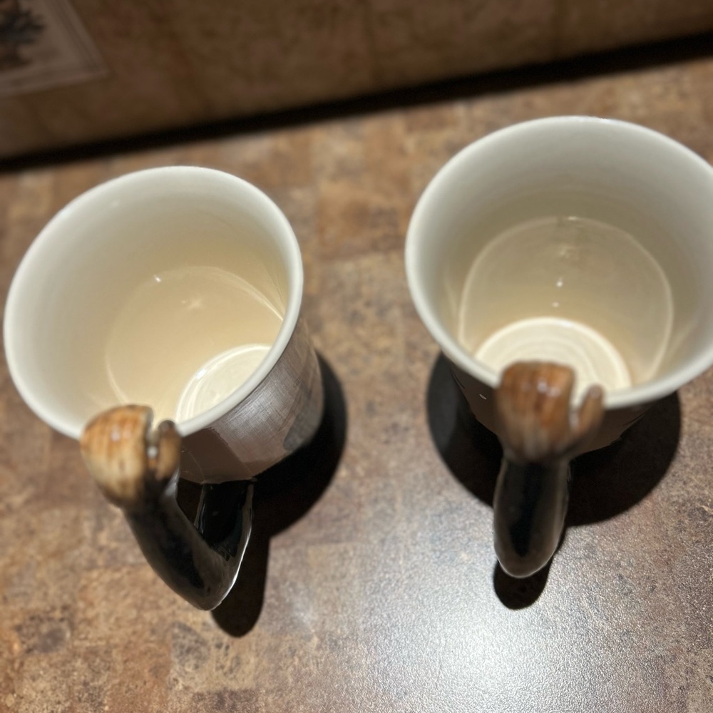 Pier 1 Imports Handpainted 5” Stoneware Mugs - Picture 5 of 6